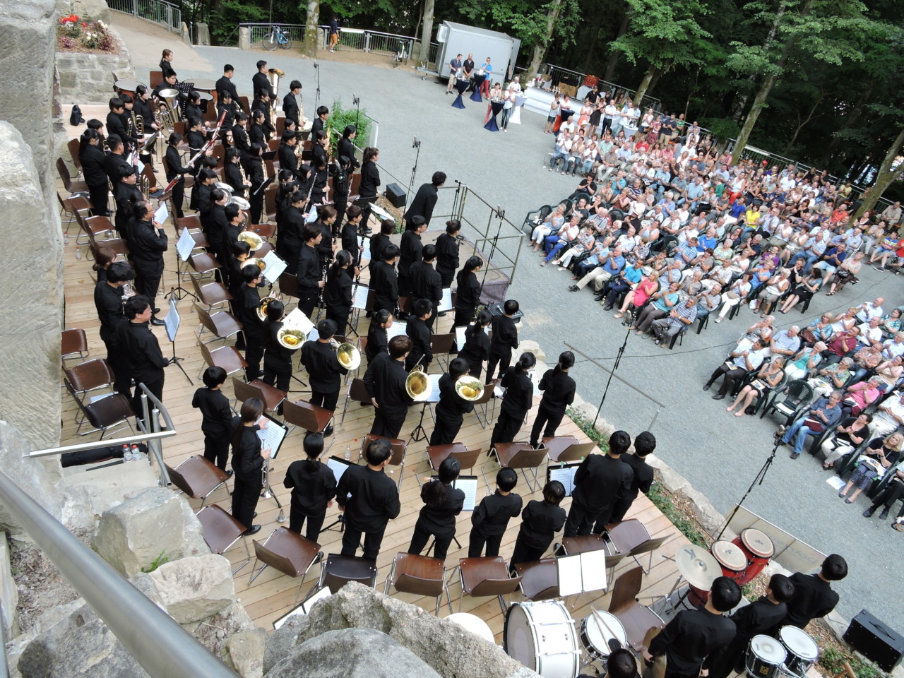 Koreanisches Orchester auf der Naturbühne Schönberg